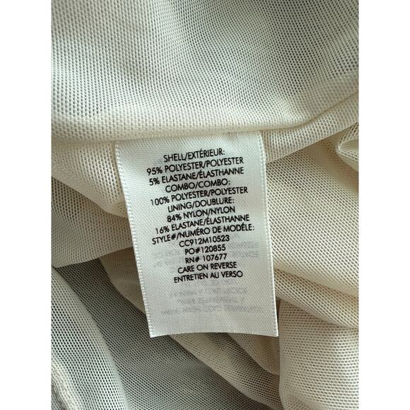 Alice +‎ Olivia Hilary Ruched Gold Metallic Finish Mock Neck Dress Size 4 - Picture 12 of 12